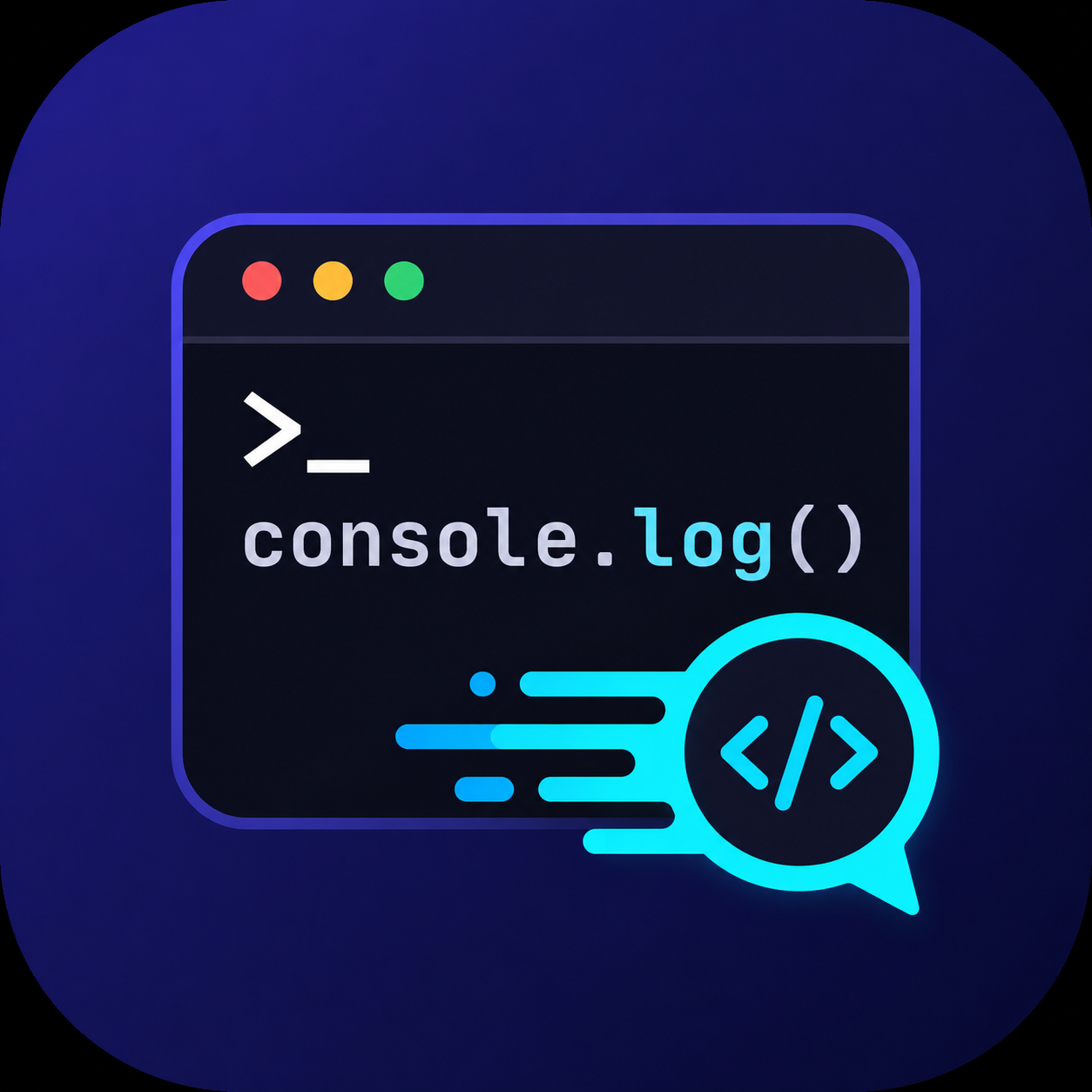 console.log